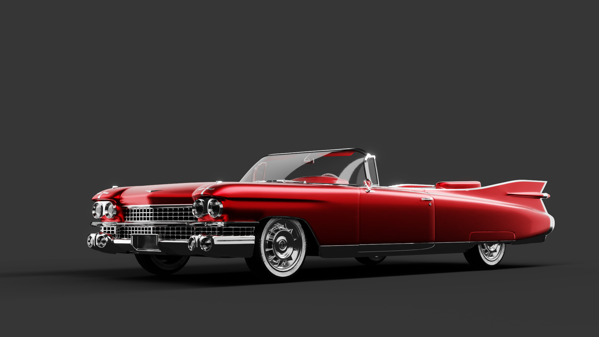 Cadillac Eldorado 1959 красный черный