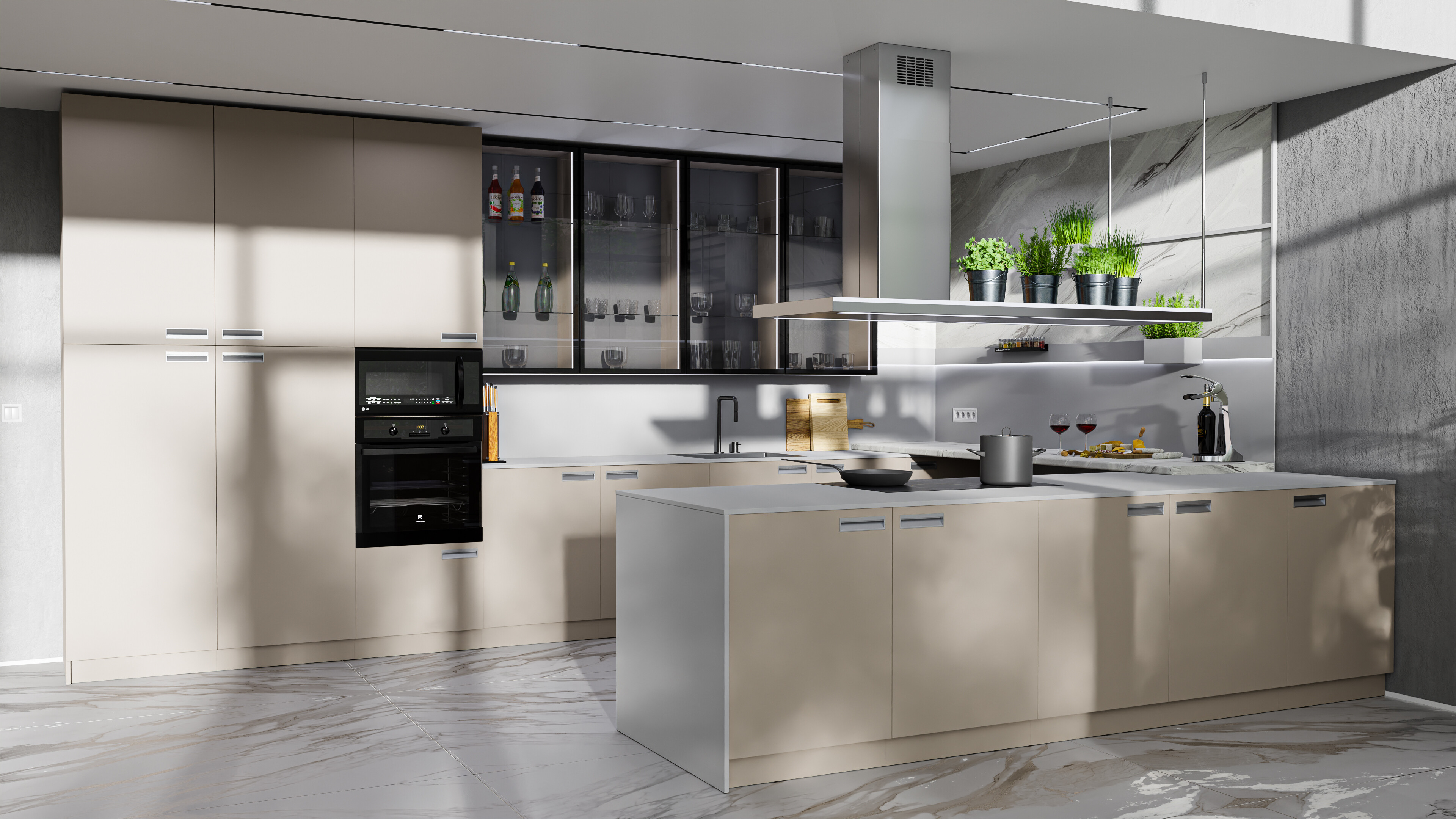 Visualization of the U-shaped kitchen - Finished Projects - Blender ...