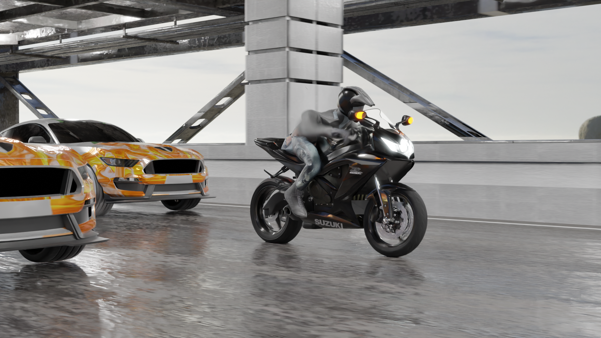 Motorcycle Racer Oc Cinematic motorcycle race - Finished Projects - Blender Artists Community