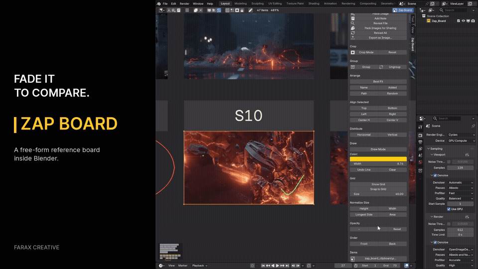 Opacity over your render