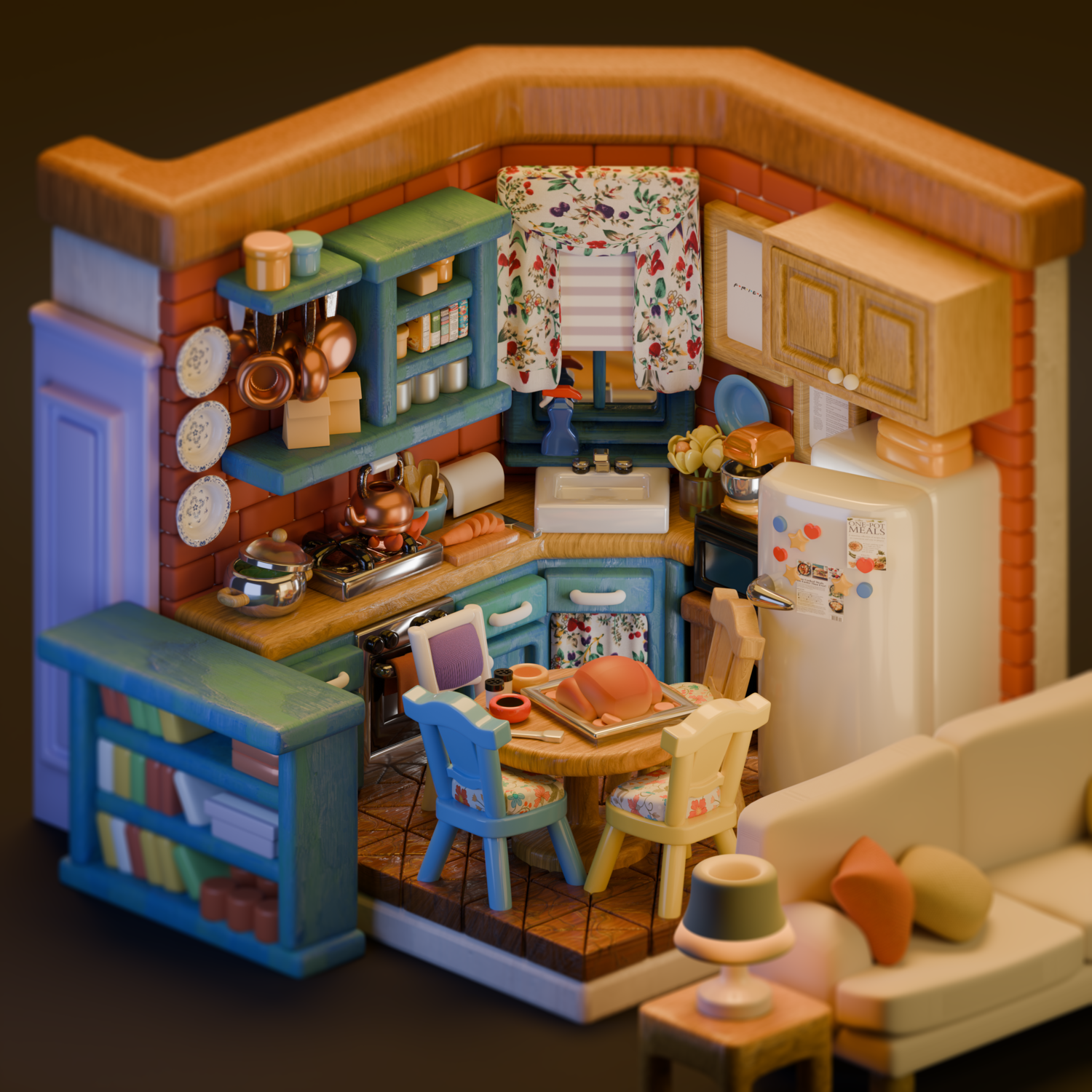 Friends Monica's kitchen - Finished Projects - Blender Artists Community