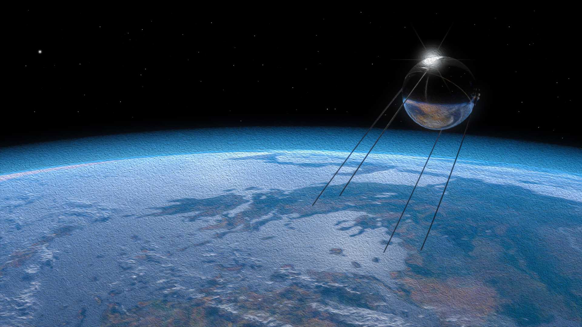 Спутник в космосе