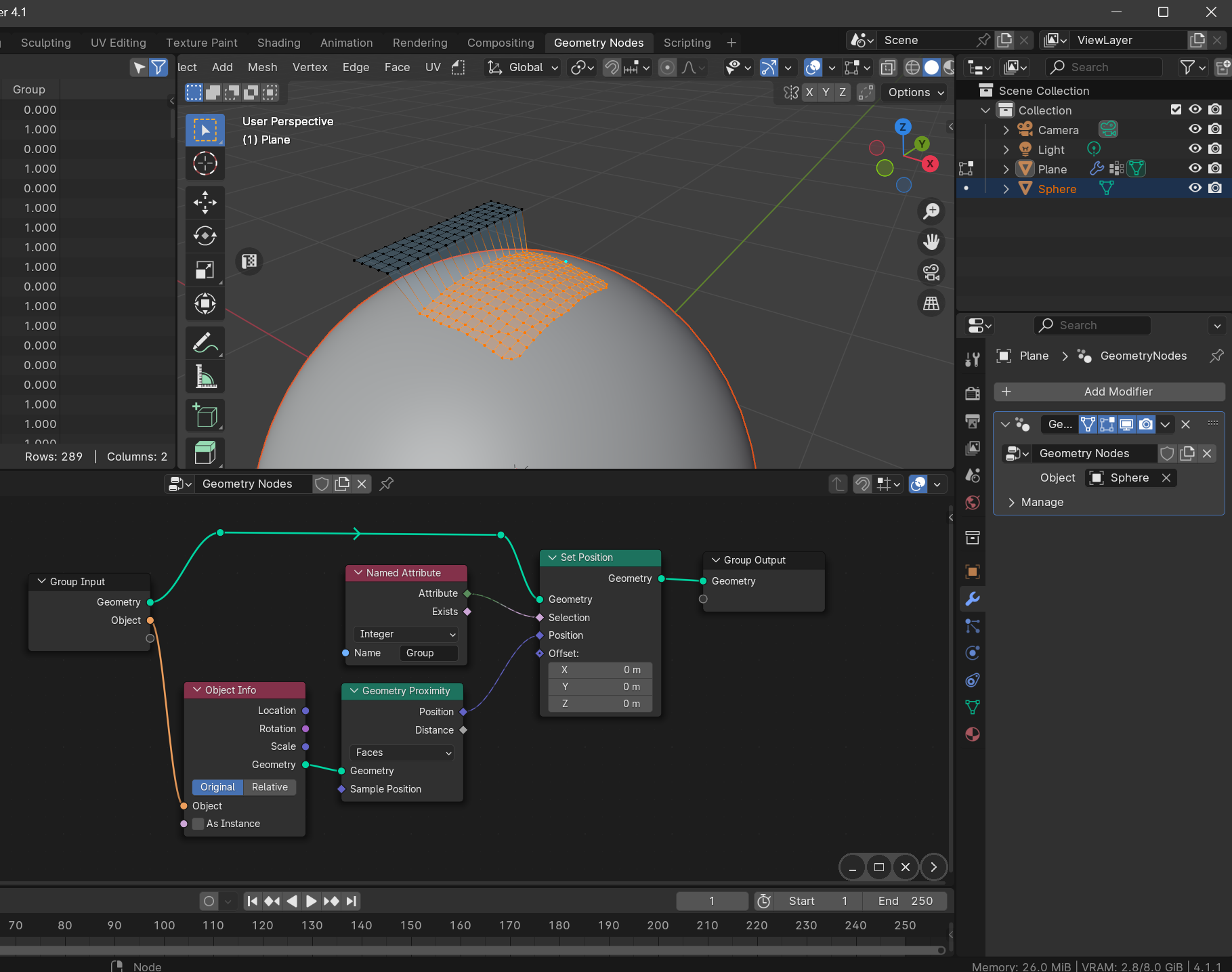  geonodes tool how to get other object data modeling blender