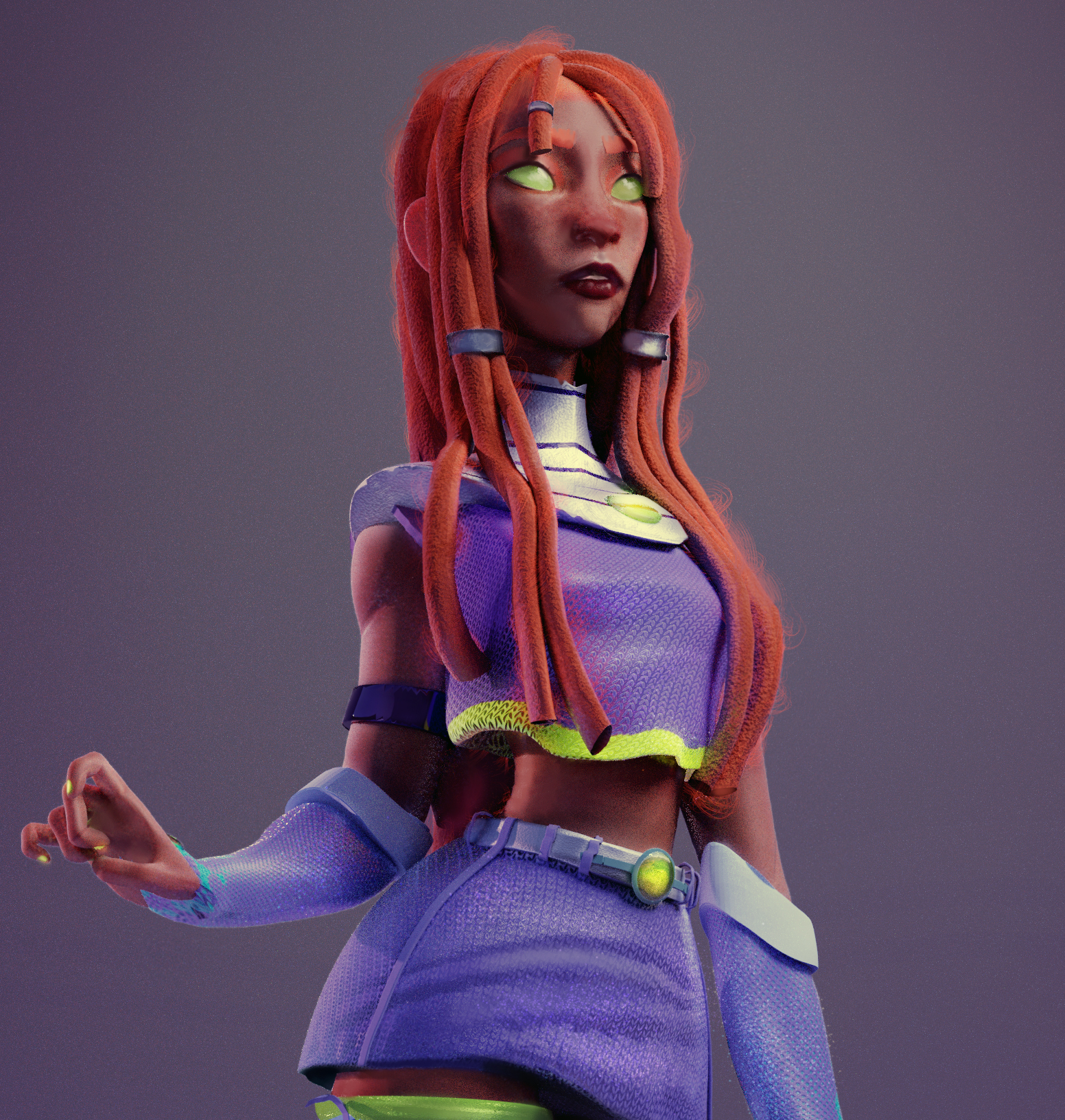 Starfire Teen Titans Finished Projects Blender Artists Community