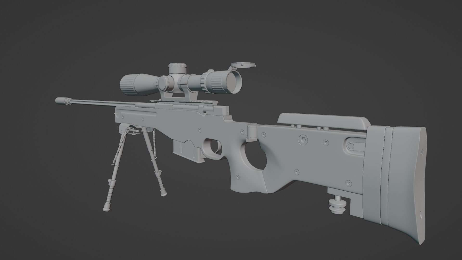 AWM (L115A1) Modeling. Want tips for baking and texturing - Materials ...