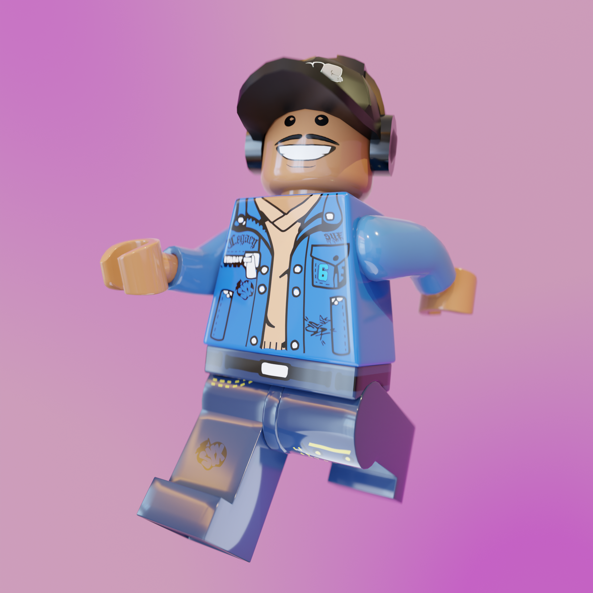 First time trying to model and texture a Lego character. Something ...