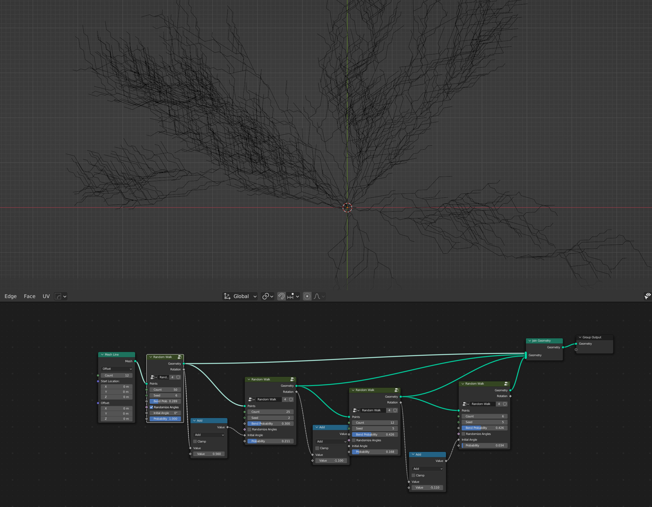 How do geometric nodes create circuit effects - Modeling - Blender ...