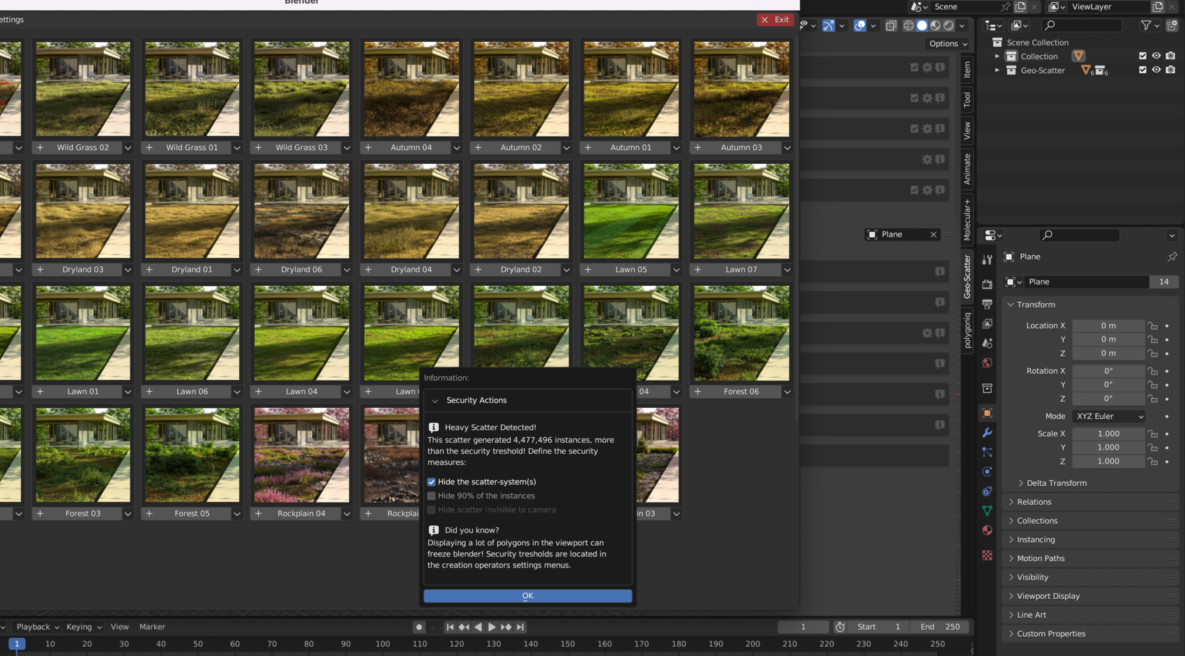 Geo Scatter - Issue Heavy Scatter Detected - Materials and Textures ...