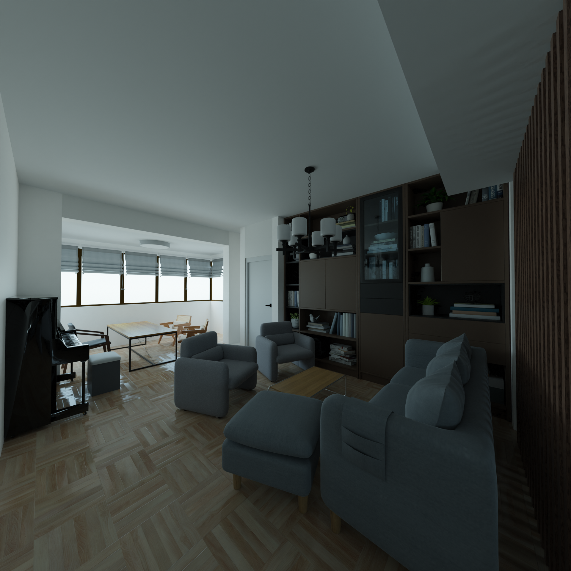 House Rendering Exercise Recently I did a rendering exercise in a living space - Finished ...