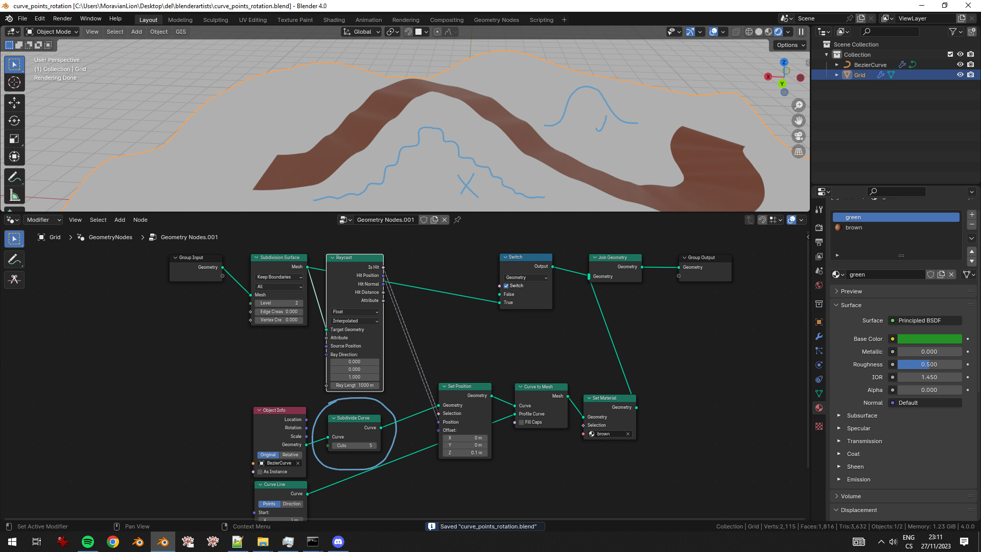 How to align curve's handles with Geometry nodes? - Modeling - Blender ...