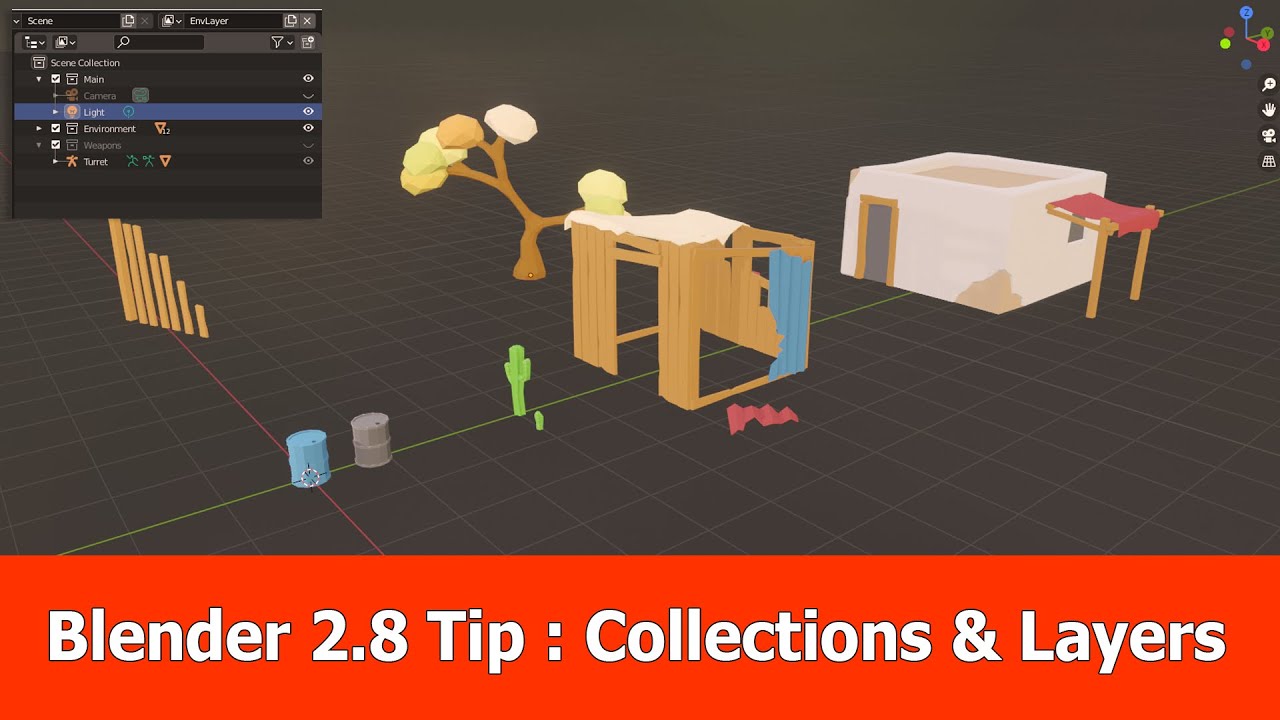 Blender 2.8 Collections & Layers Quick Tip - Tutorials, Tips And Tricks ...