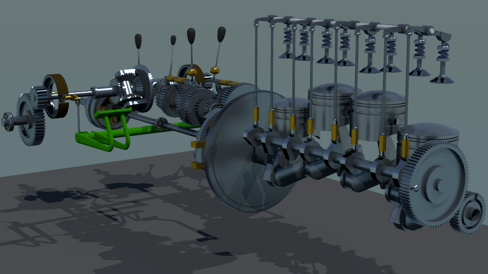 car gearbox animation