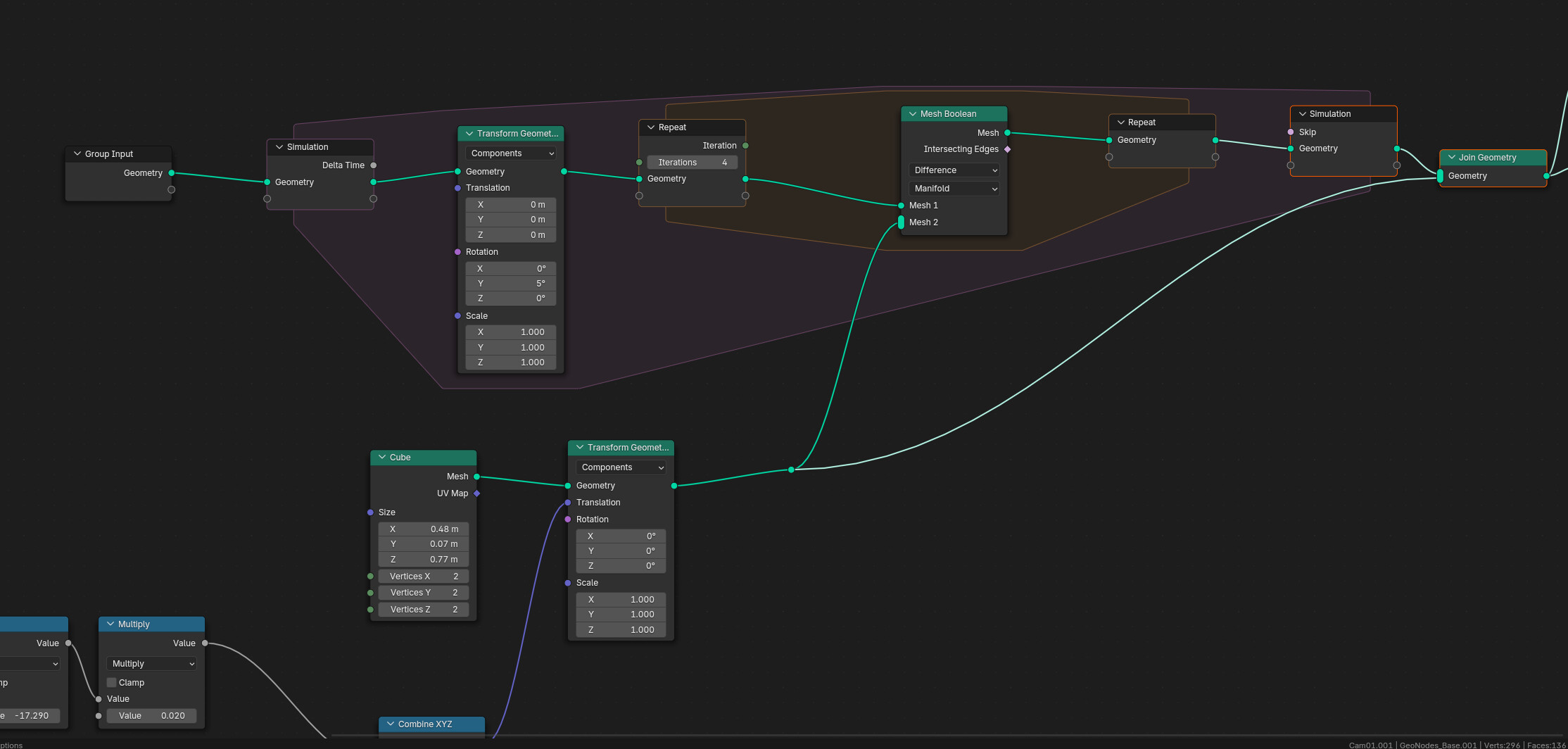 CNC Millling in Geometry Nodes Substeps - Particles and Physics ...