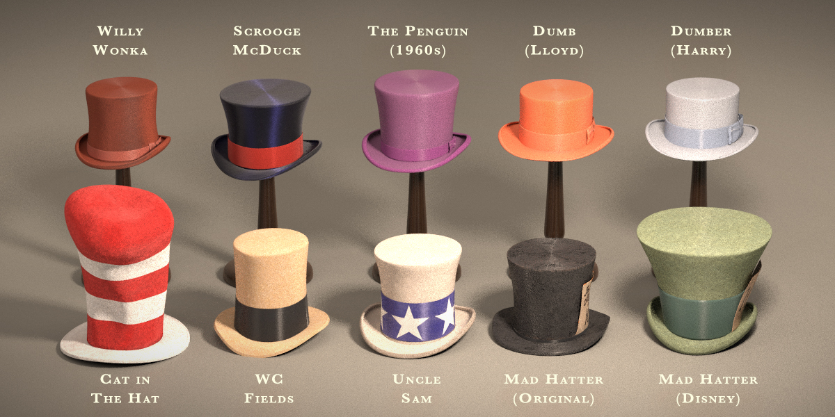 Fashion Collection Top Hats Finished Projects Blender Artists