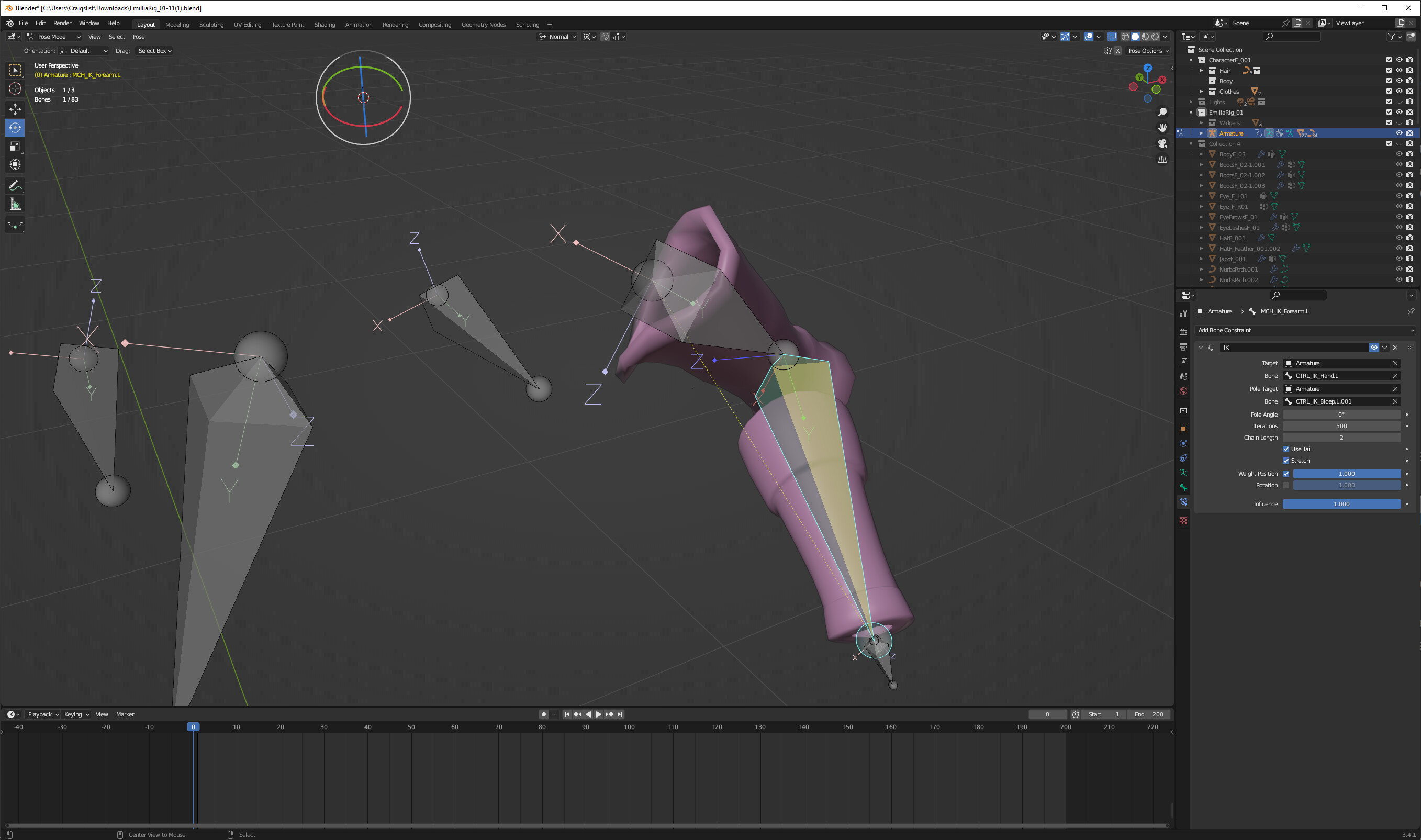 Elbow is not pointing towards pole target - Animation and Rigging ...