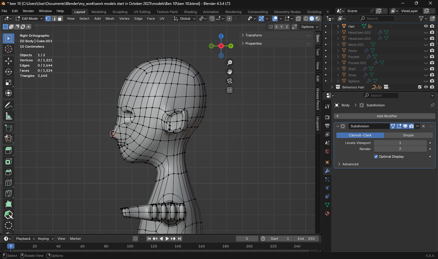 My progress in character modeling - Works in Progress - Blender Artists ...