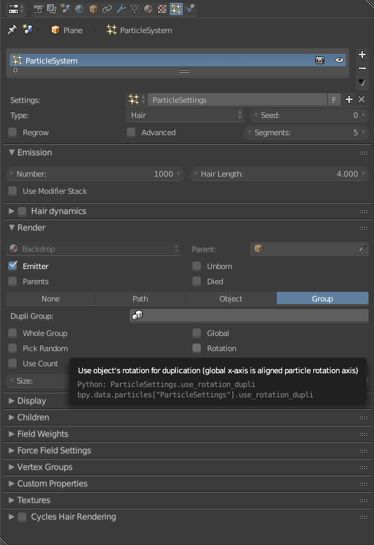 Hair Particle direction - Particles and Physics Simulations - Blender ...