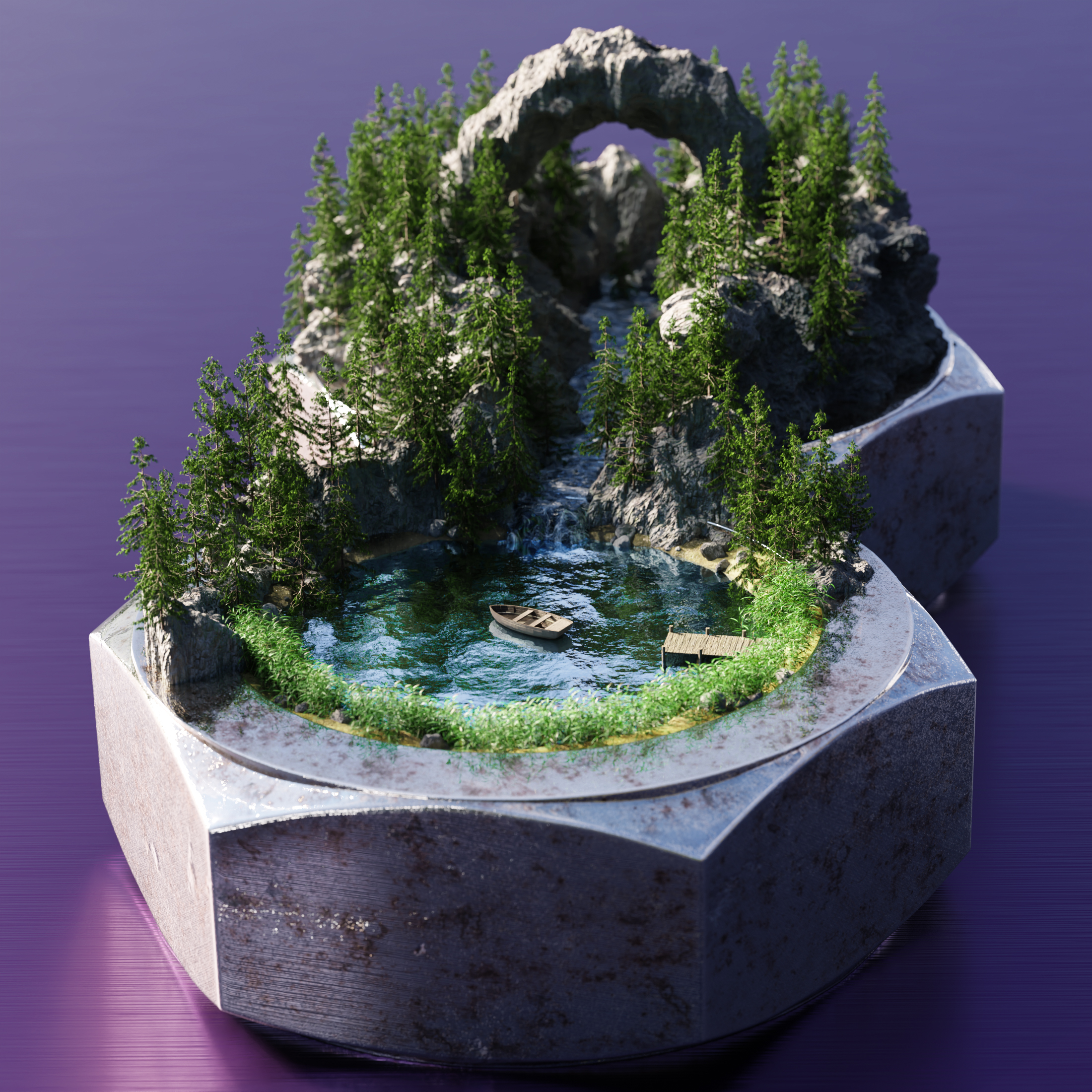 Lake in forest - Finished Projects - Blender Artists Community