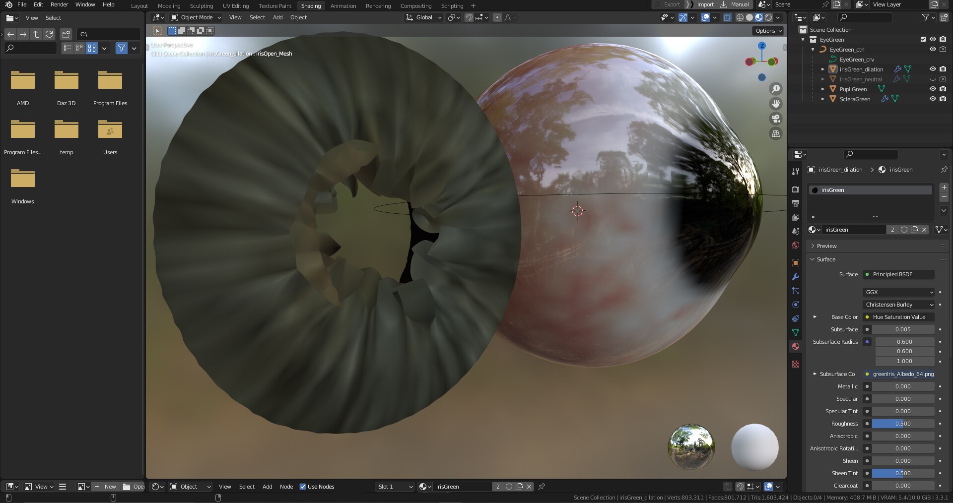 Why the eye don't render properly in cycle render? - Materials and ...