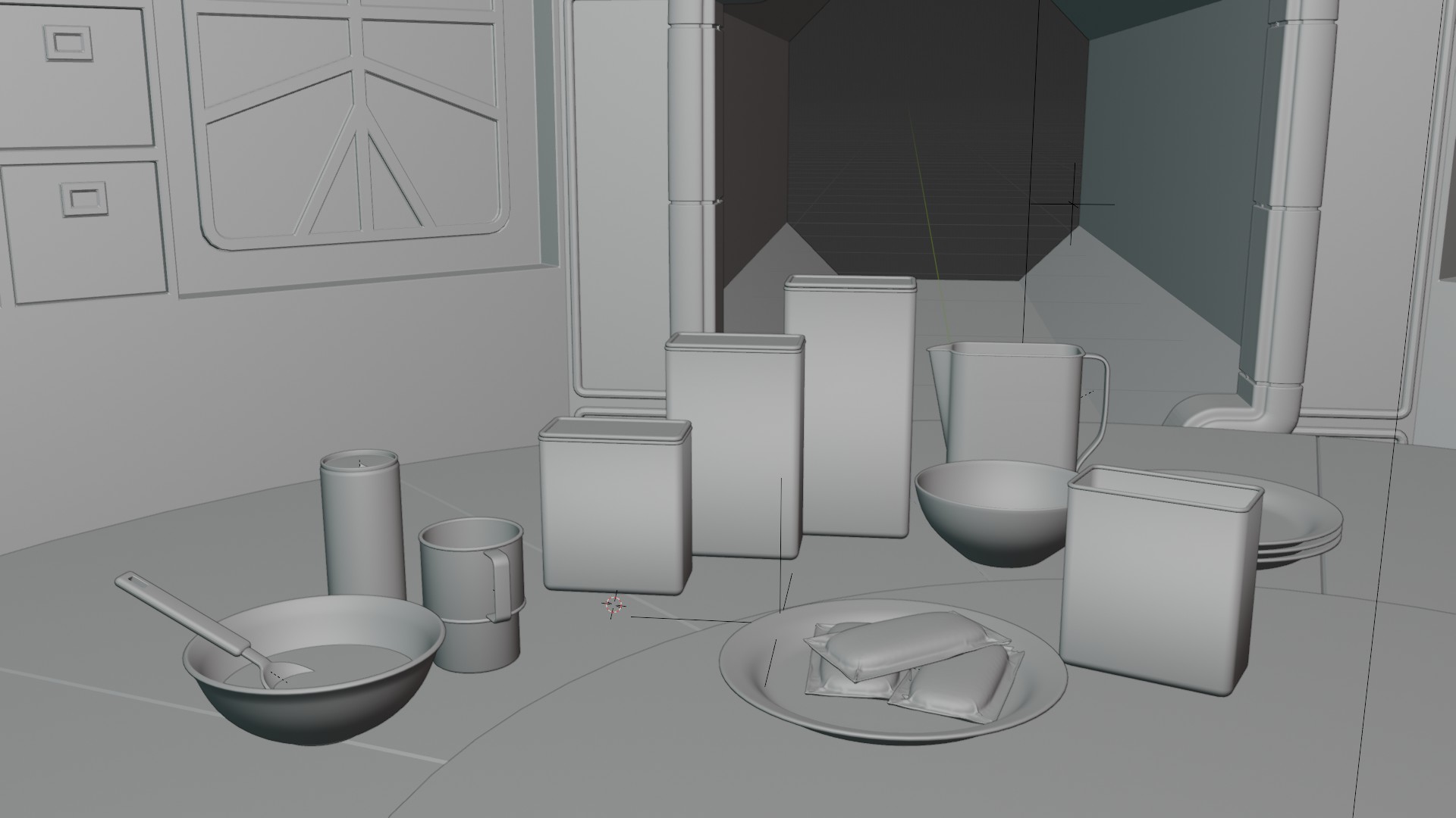 Alien Nostromo Breakfast Scene WIP - Works in Progress - Blender ...