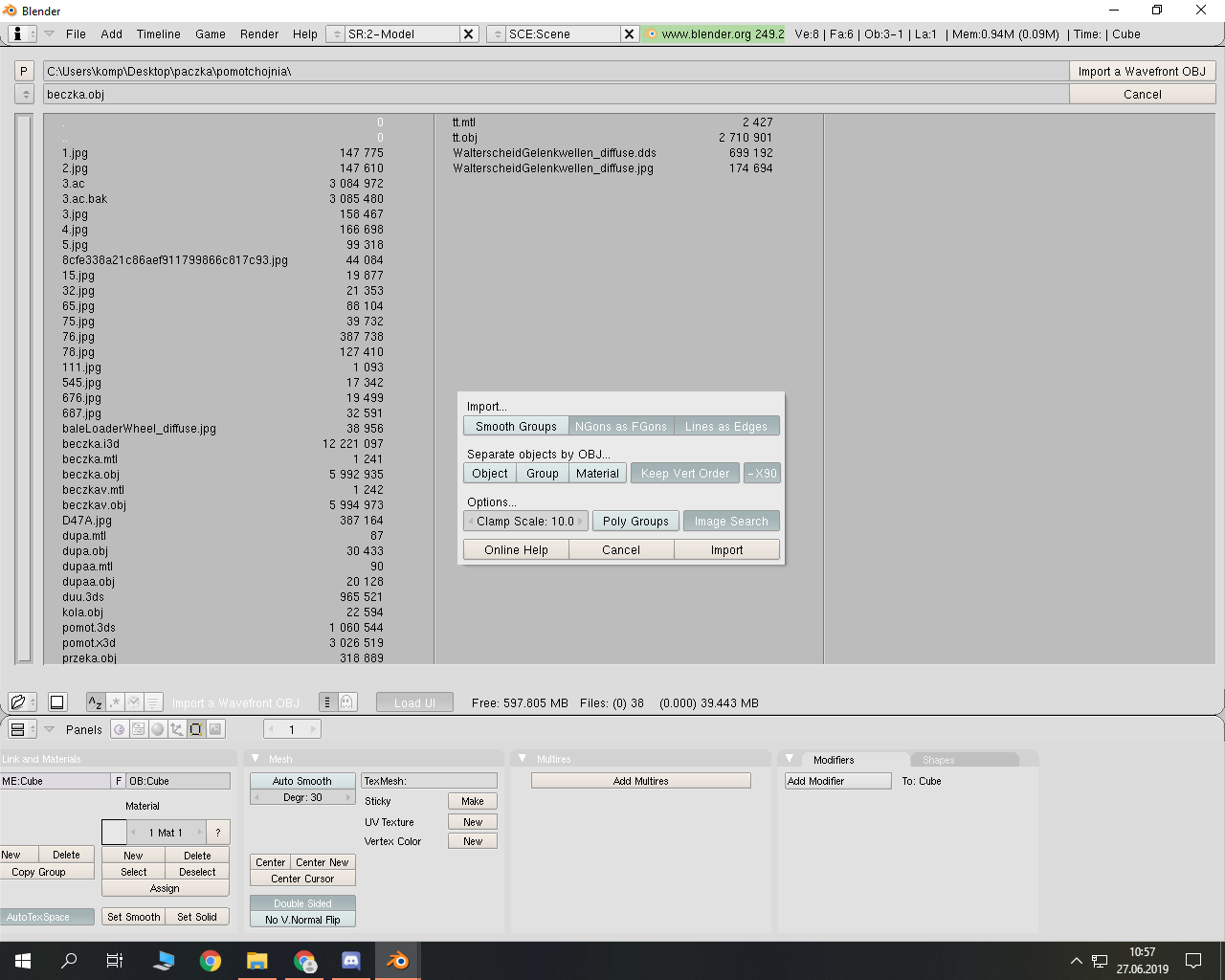 import obj python script error - Materials and Textures - Blender ...