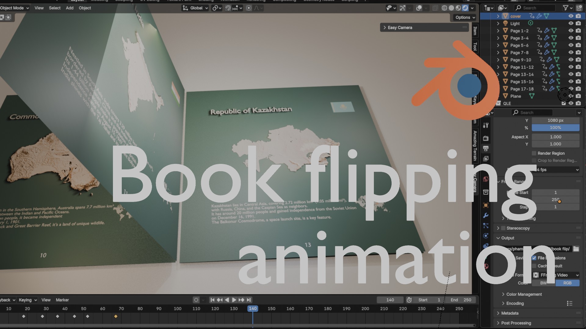 Book flipping animation - Animations - Blender Artists Community