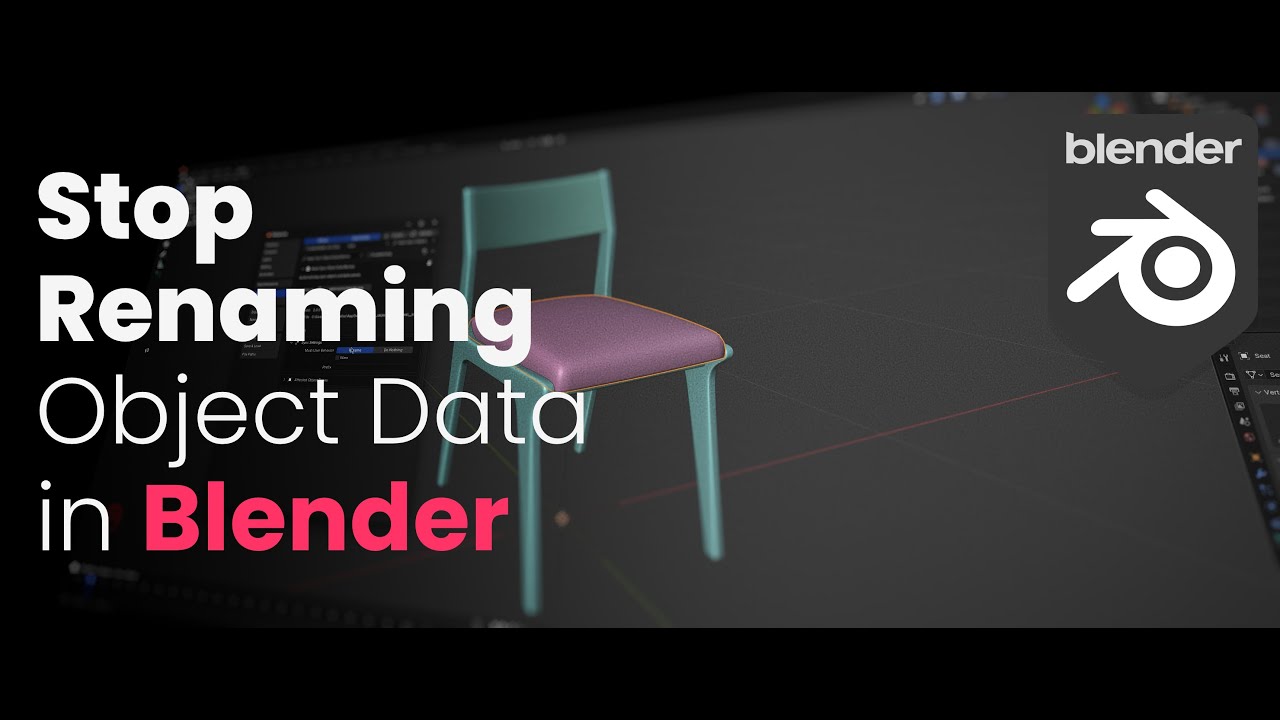 STOP Manually Renaming Object Data in Blender! This Addon Does It ...