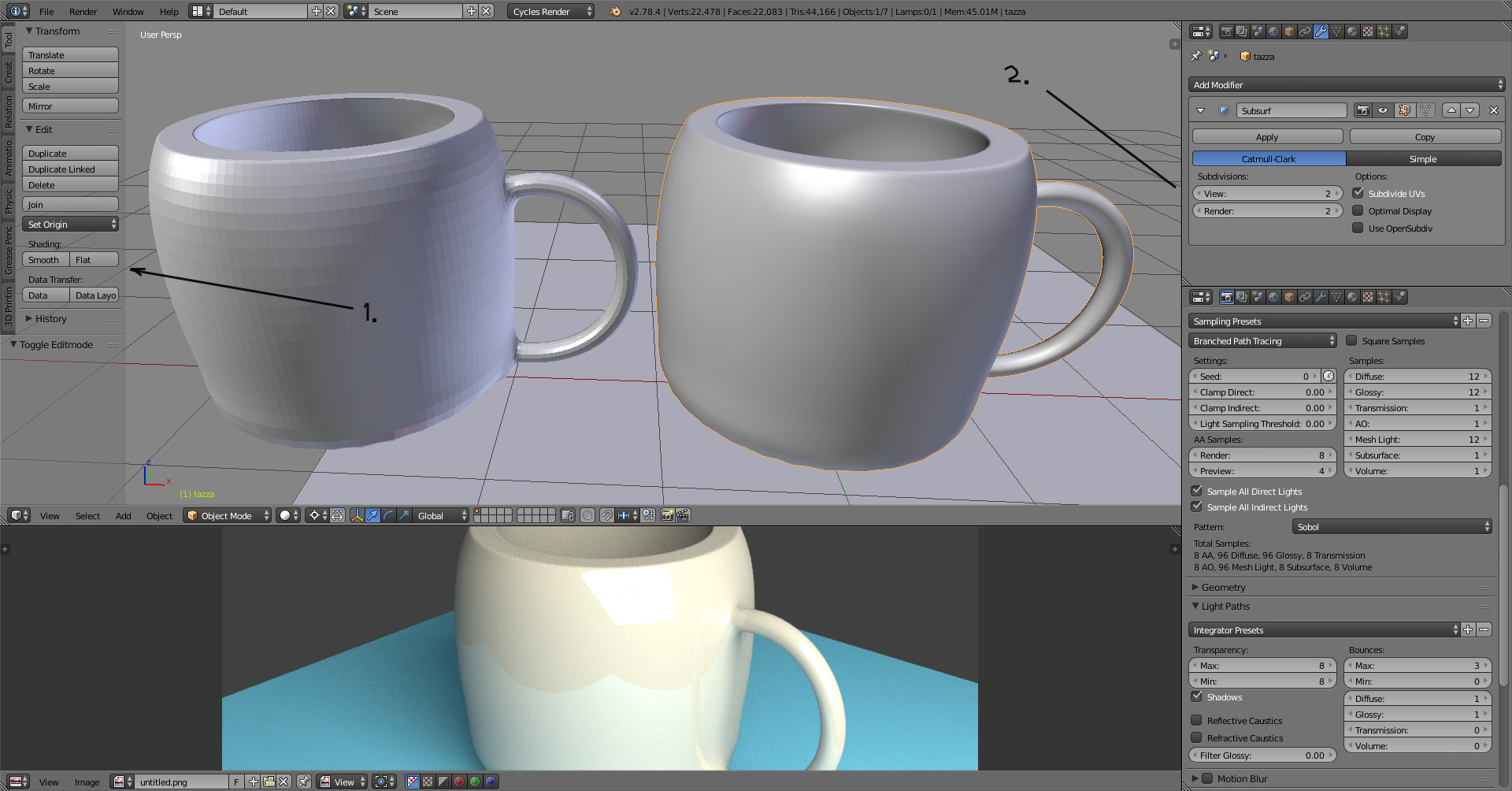 lesterbanks on X: How to Shatter a Mug in Blender With Rigid Body