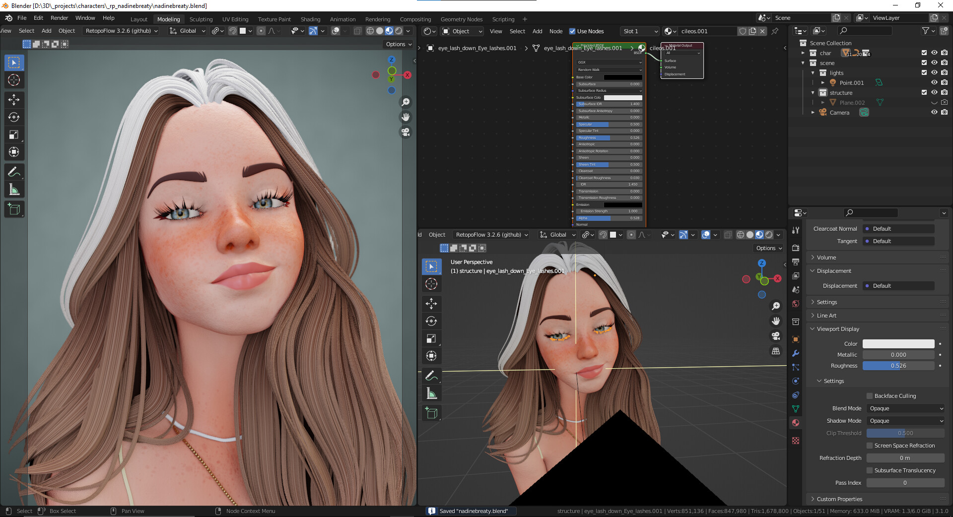 Nadine's Portrait - Finished Projects - Blender Artists Community