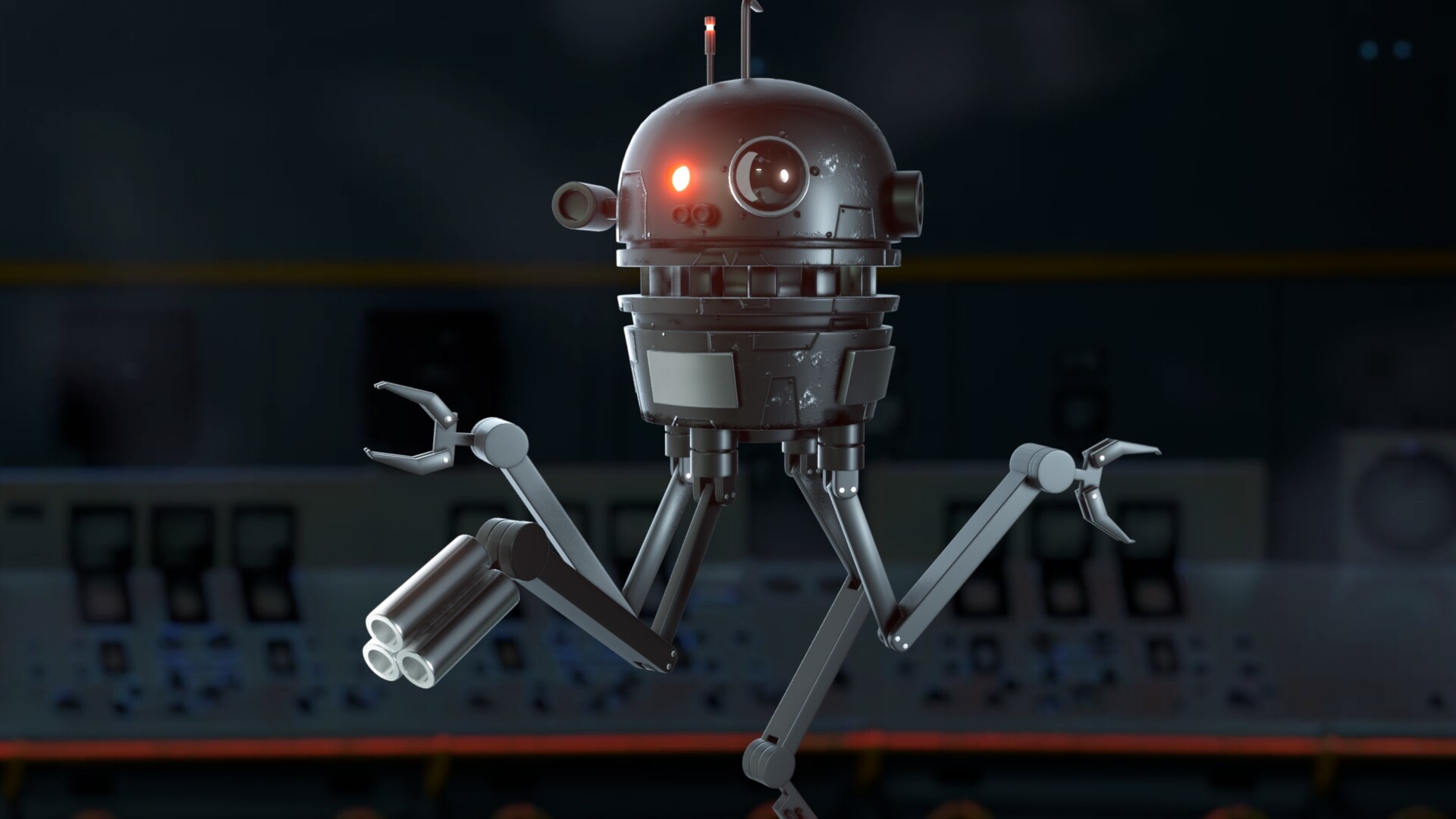 beruset Burger Udsigt Sci-Fi Robot Drone - Finished Projects - Blender Artists Community