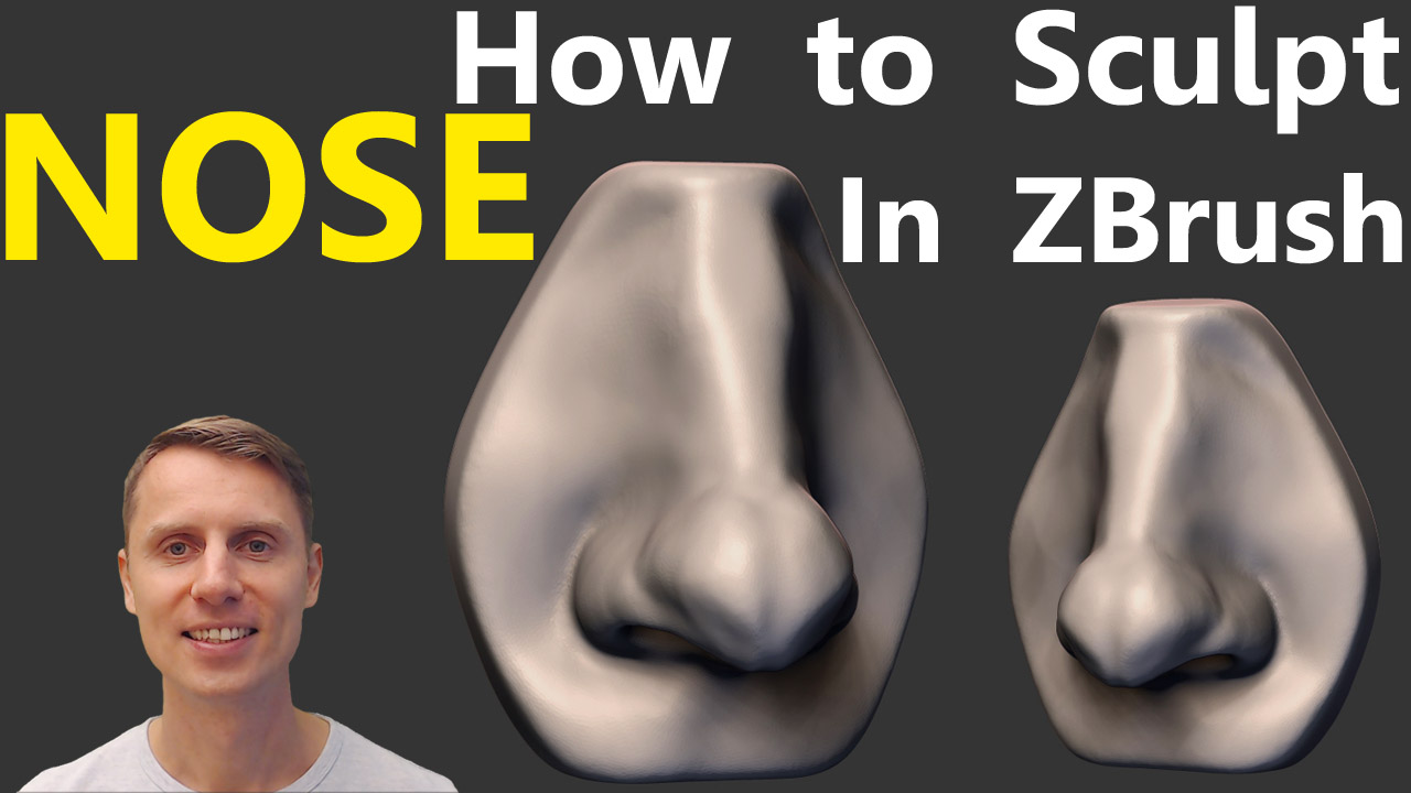 how to sculpt a nose in zbrush