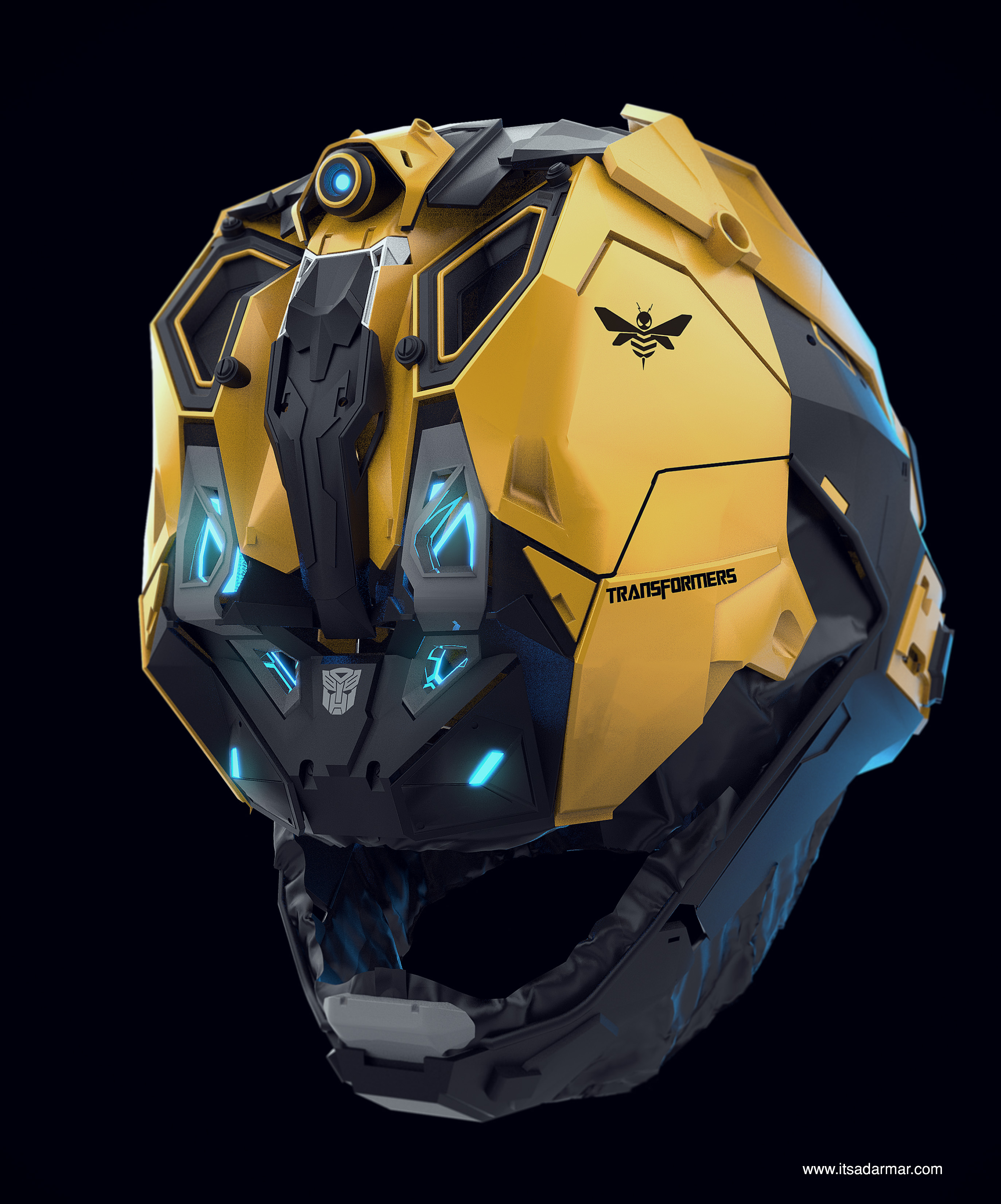 WHY I BLENDER | Bumblebee Transformers Helmet (FAN ART) - YOUTUBE VIDEO - Finished Projects - Blender Artists Community
