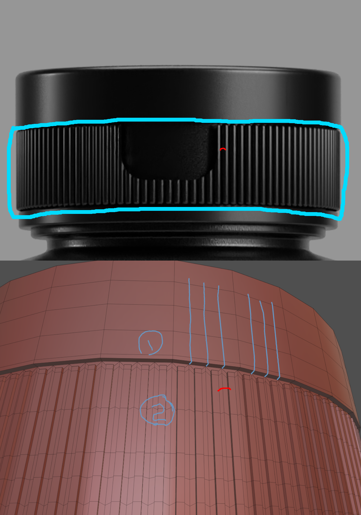 How to make a ridge in bottle cap? - Modeling - Blender Artists Community
