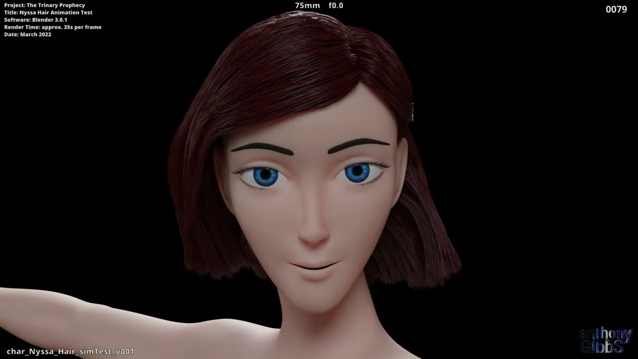 Blend Swap  Rigged/Dynamic Hair for Anxiety