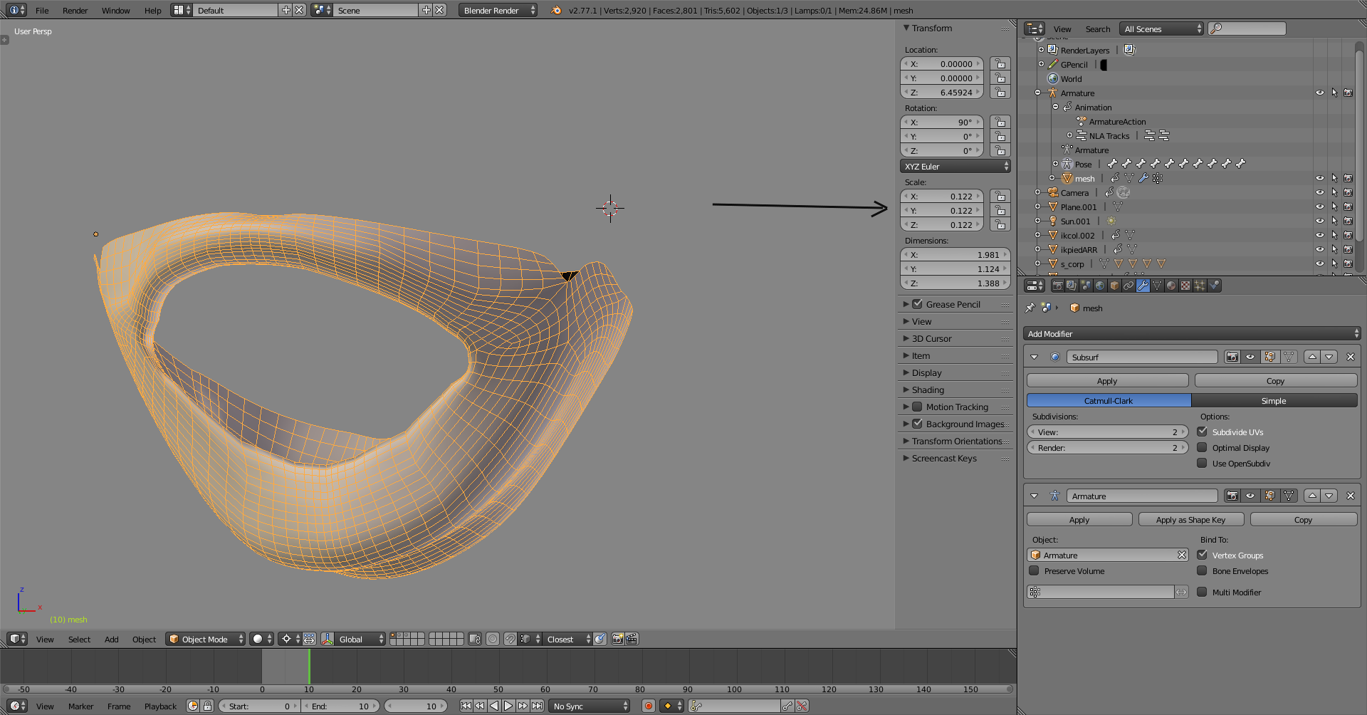 subsurf causing deformation - Modeling - Blender Artists Community