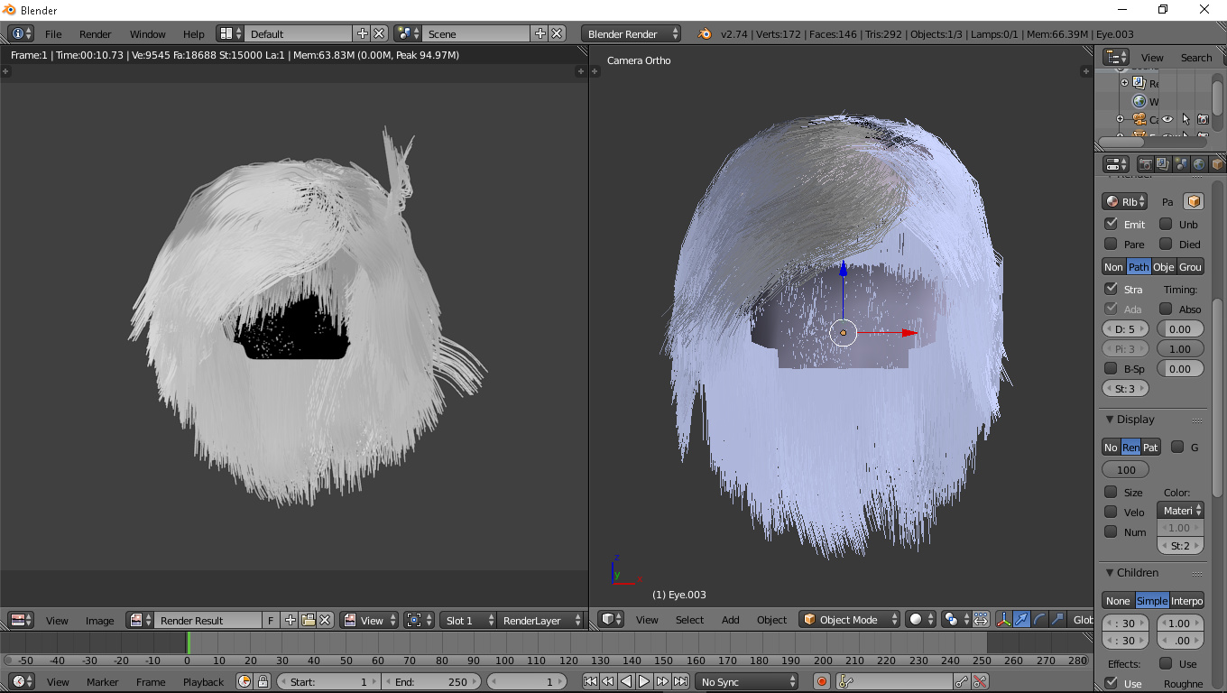 Hair particle messed up. - Particles and Physics Simulations - Blender ...