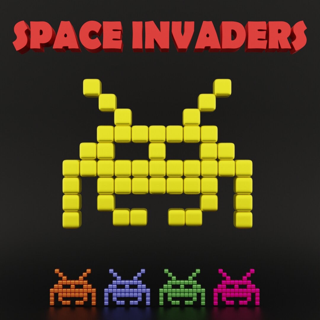 Space Invaders Nostalgia - Finished Projects - Blender Artists Community