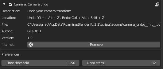[Addon] Camera undo history - Released Scripts and Themes - Blender ...