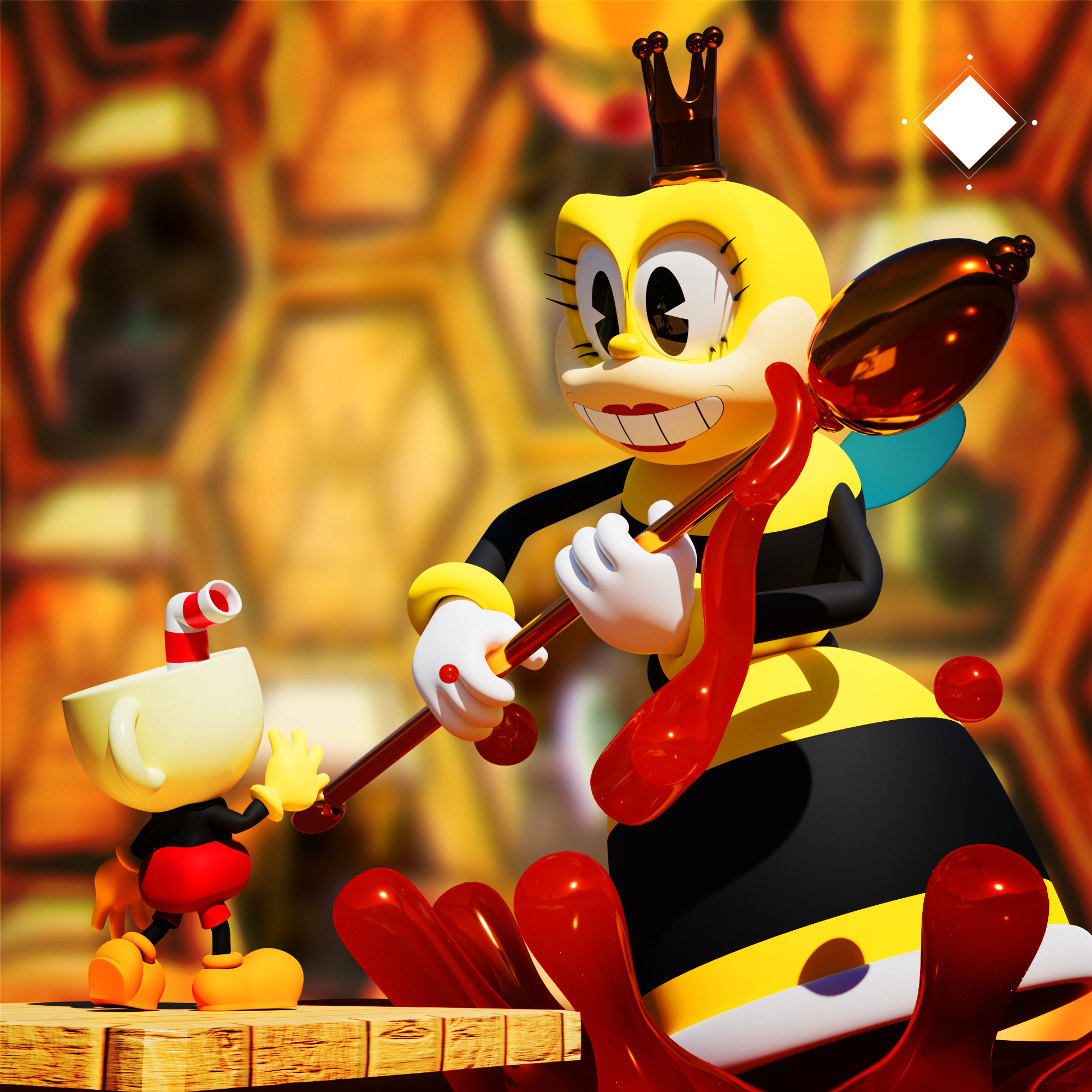 Honeycomb Herald - Cuphead - Finished Projects - Blender Artists Community