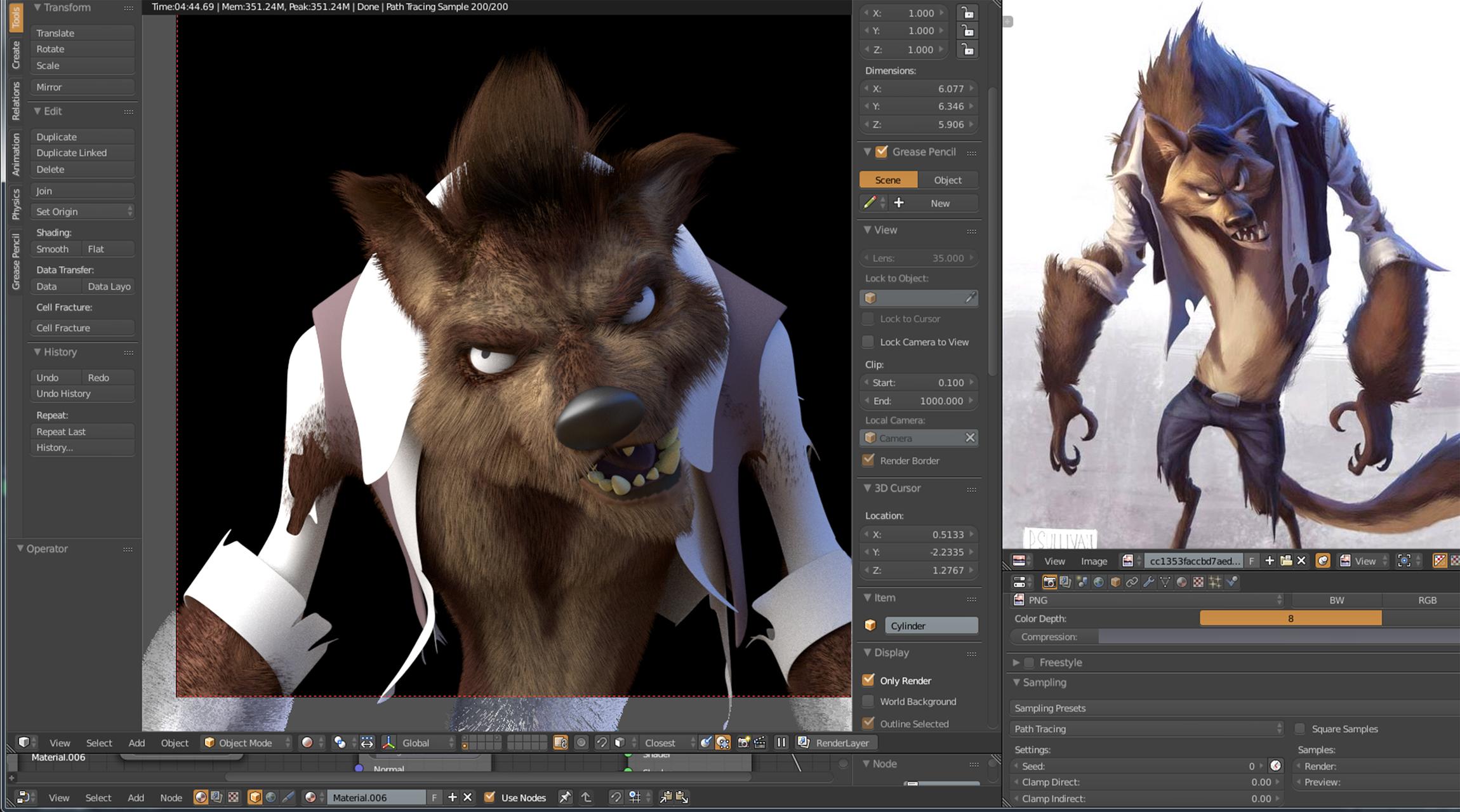 Wolfman - Finished Projects - Blender Artists Community