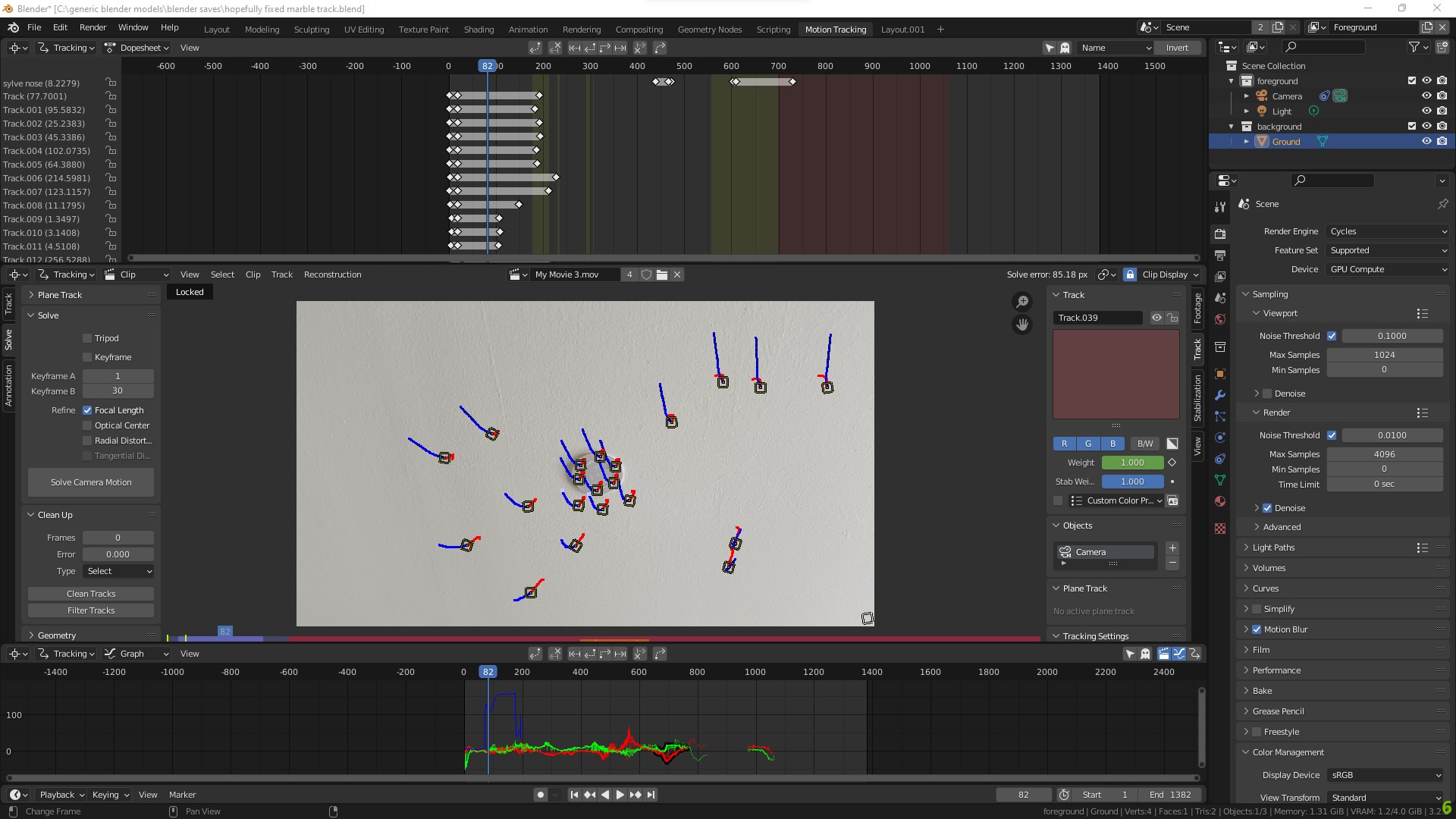 Camera solve refuses to finish properly - Compositing and Post ...