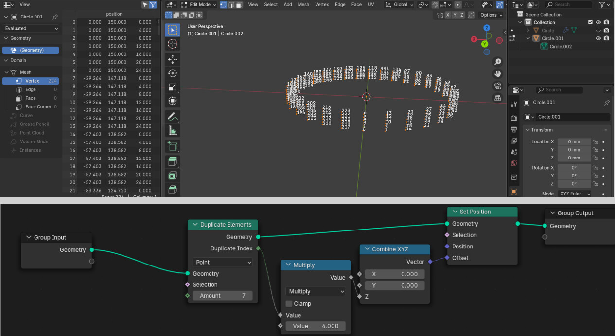 Geometry Nodes Duplication and vertices - Modeling - Blender Artists ...
