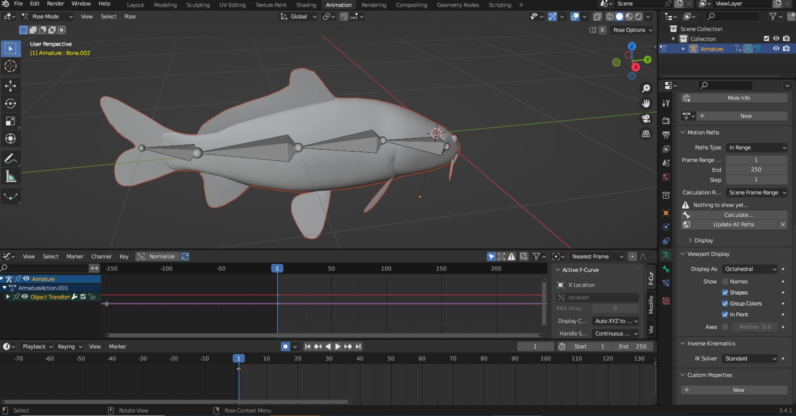 Fish Animation Rig Fish head animation - Animation and Rigging - Blender Artists Community