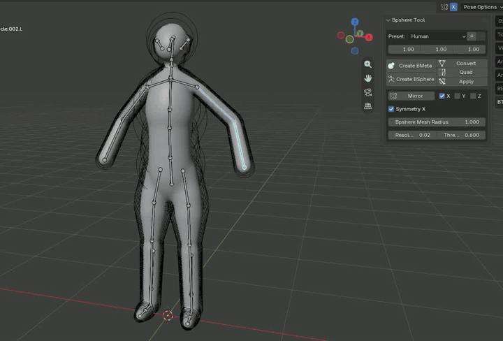 Convert BSphere model to mesh
