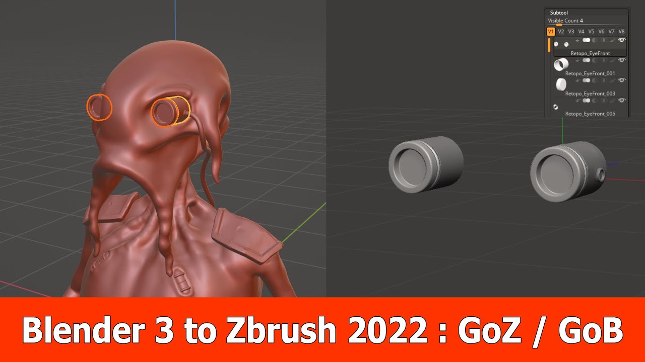 do i need gob to export from blender to zbrush