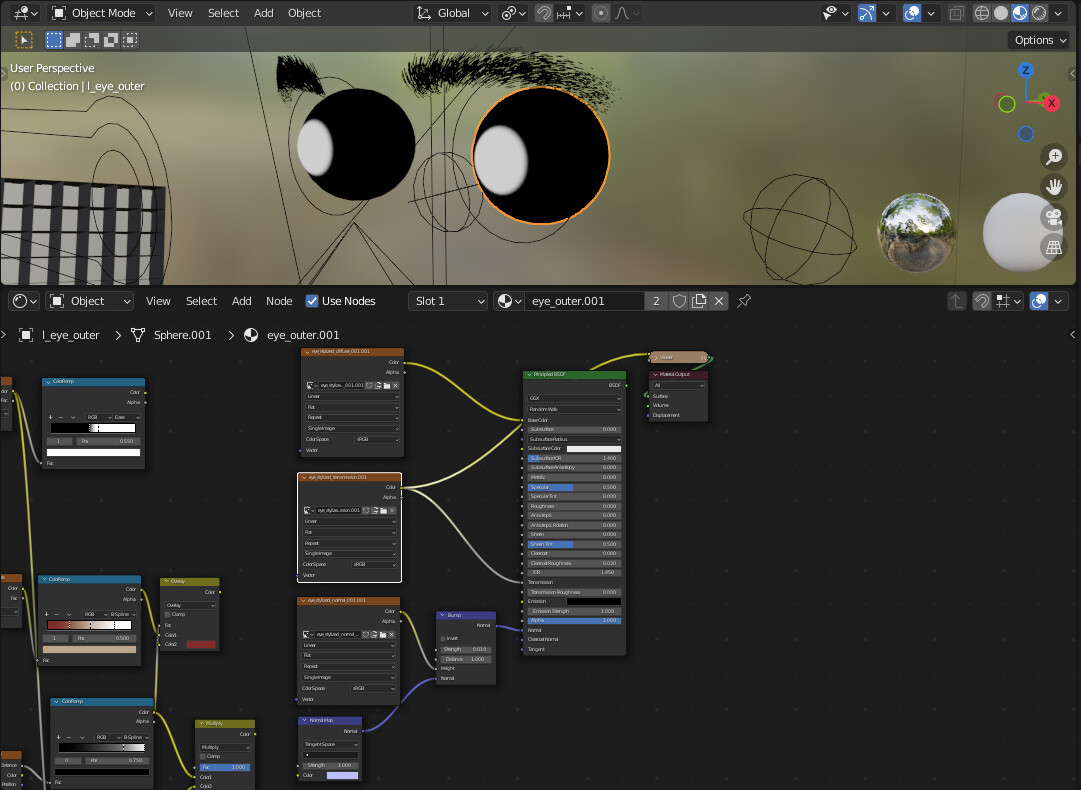 Why the eye don't render properly in cycle render? - Materials and ...