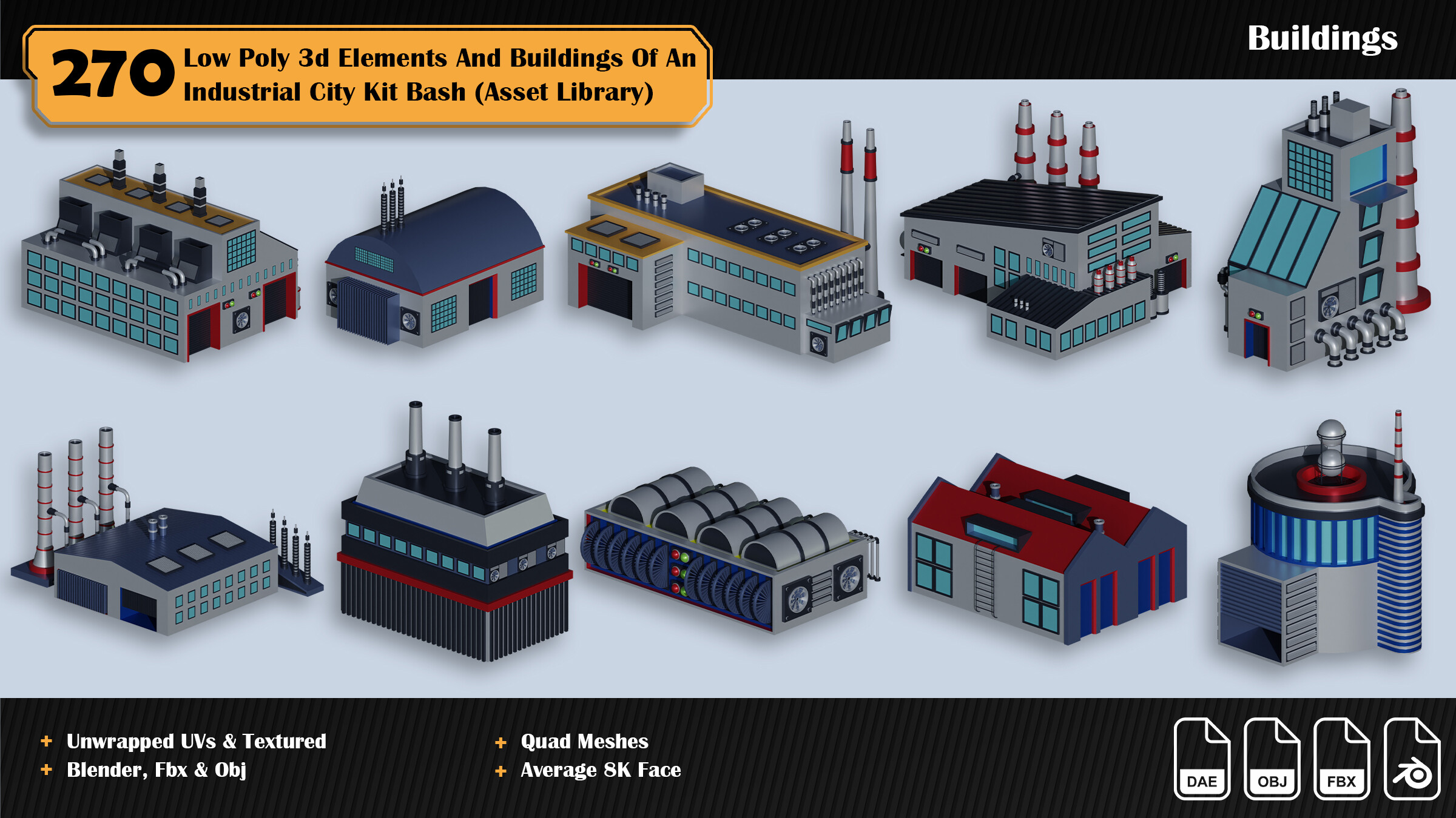 Industrial City Asset Library ( Low Poly Kit Bash ) - Finished Projects ...