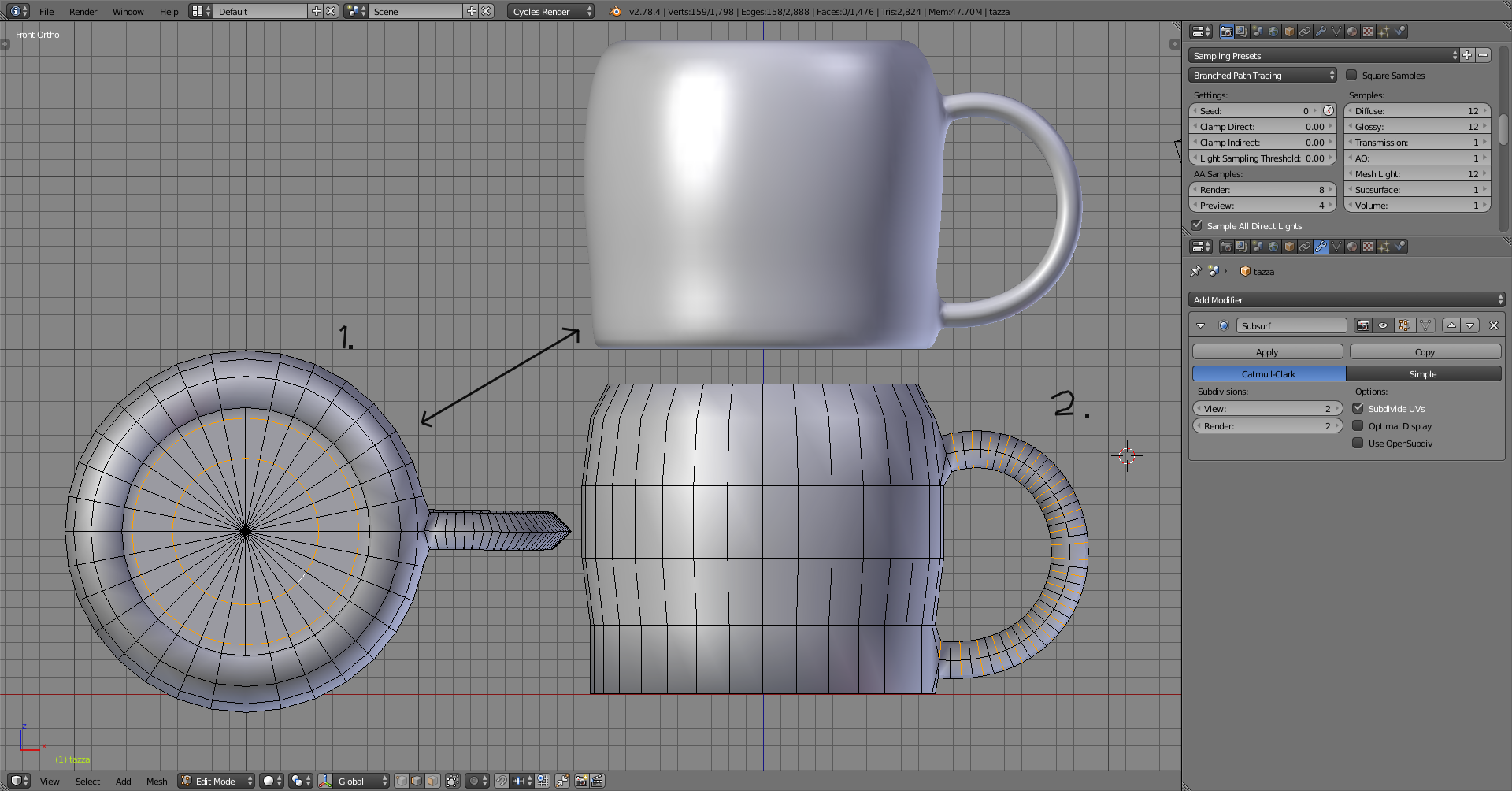 lesterbanks on X: How to Shatter a Mug in Blender With Rigid Body