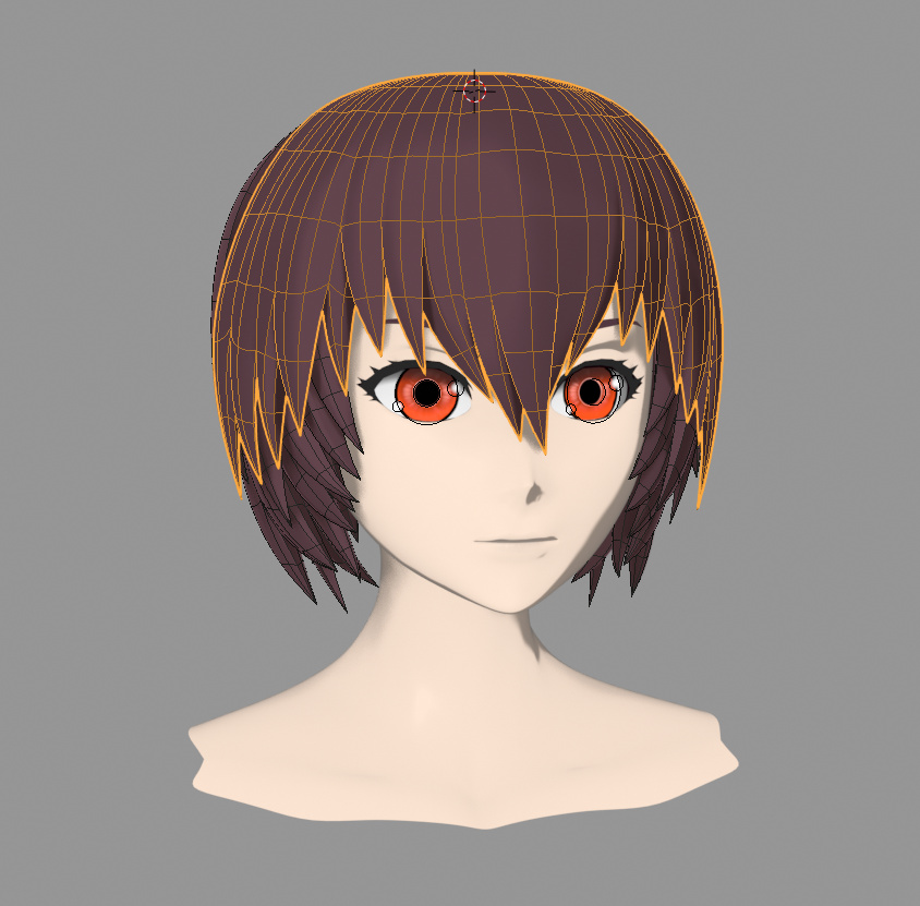 modeling - For Anime Modellers: How to paint Anime hair with many hair  objects - Blender Stack Exchange