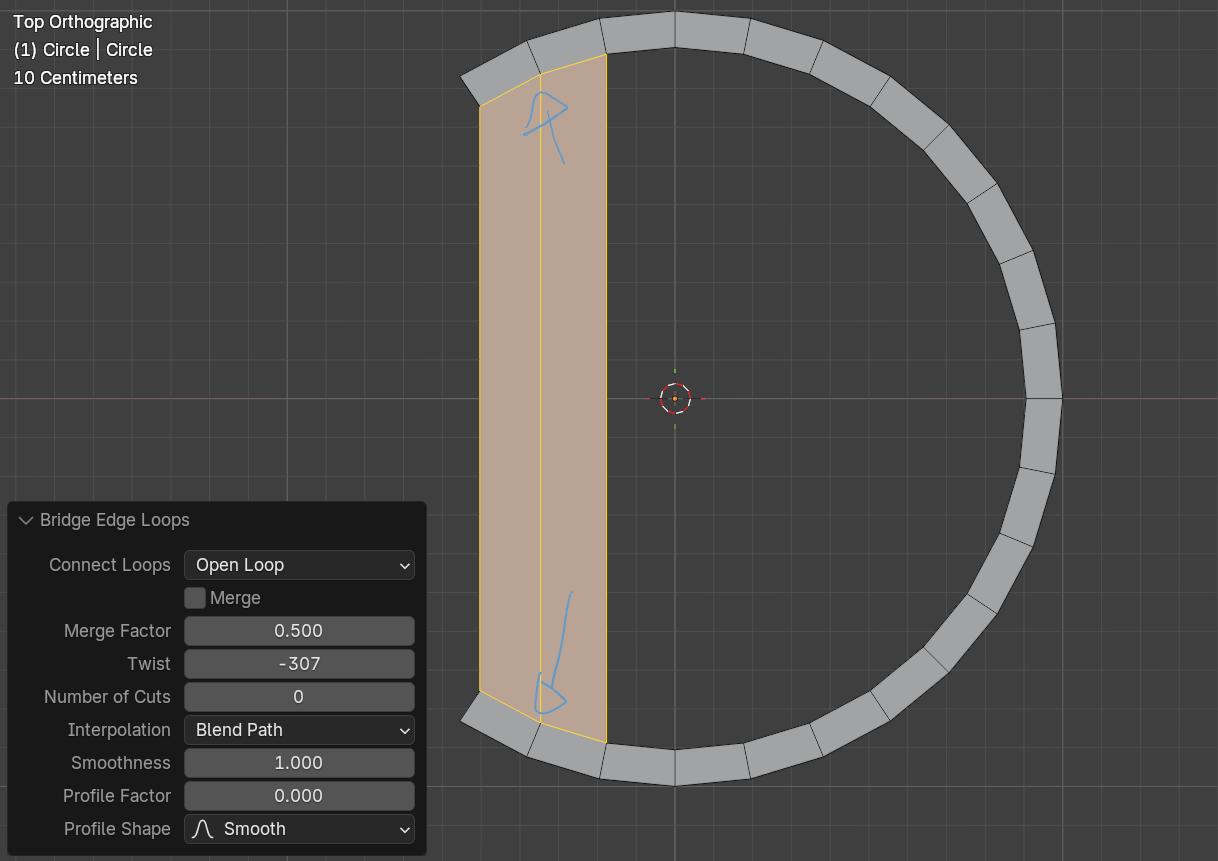 Bridge Edge Loops + Subdivision = weird 'bridging', trying to figure ...